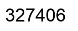 Number 327406 black image
