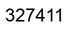 Number 327411 black image