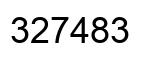 Number 327483 black image