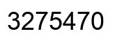 Number 3275470 black image