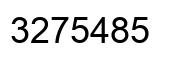 Number 3275485 black image