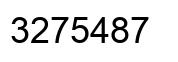 Number 3275487 black image