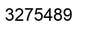 Number 3275489 black image