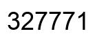 Number 327771 black image