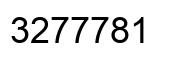 Number 3277781 black image
