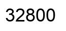Number 32800 black image