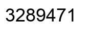 Number 3289471 black image