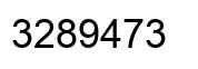 Number 3289473 black image