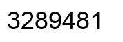 Número 3289481 imagen negro