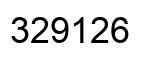 Number 329126 black image
