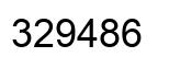 Number 329486 black image
