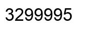 Número 3299995 imagen negro
