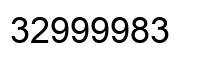Number 32999983 black image