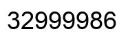 Number 32999986 black image