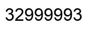 Number 32999993 black image