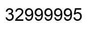 Number 32999995 black image