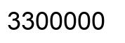 Number 3300000 black image
