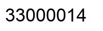 Number 33000014 black image
