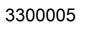 Número 3300005 imagen negro