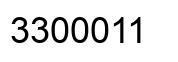 Number 3300011 black image