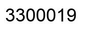 Number 3300019 black image