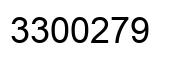 Number 3300279 black image