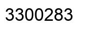Number 3300283 black image
