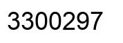 Number 3300297 black image