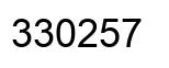 Number 330257 black image