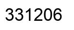 Number 331206 black image