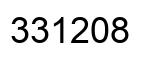 Number 331208 black image