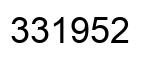 Number 331952 black image