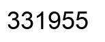 Number 331955 black image