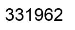 Number 331962 black image