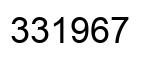 Number 331967 black image