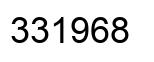Number 331968 black image