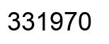 Number 331970 black image