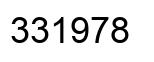 Number 331978 black image