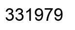 Number 331979 black image