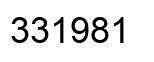 Number 331981 black image