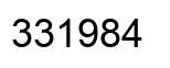 Number 331984 black image