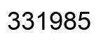 Number 331985 black image