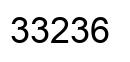 Number 33236 black image