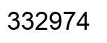 Number 332974 black image