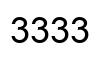 Number 3333 black image