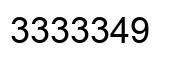 Número 3333349 imagen negro