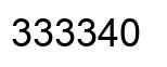 Number 333340 black image