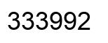 Number 333992 black image