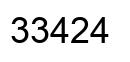Number 33424 black image