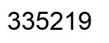 Number 335219 black image